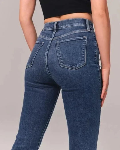 Damen High Waist Jeans Slim Fit Stilvoll
