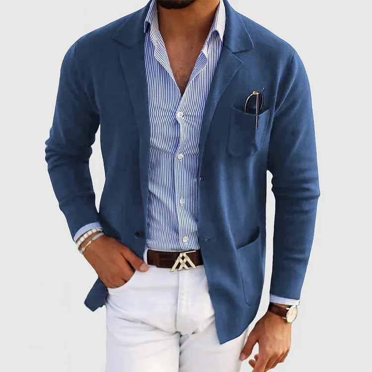 Herren Blazer Slim Fit Modern Revers Knöpfe - Norvielle