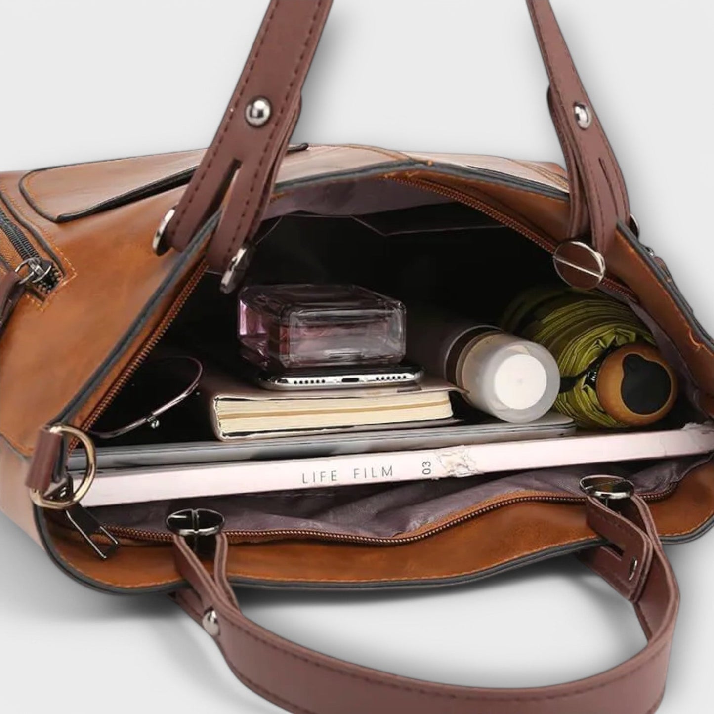 Damen Handtasche Alltag Groß Leder