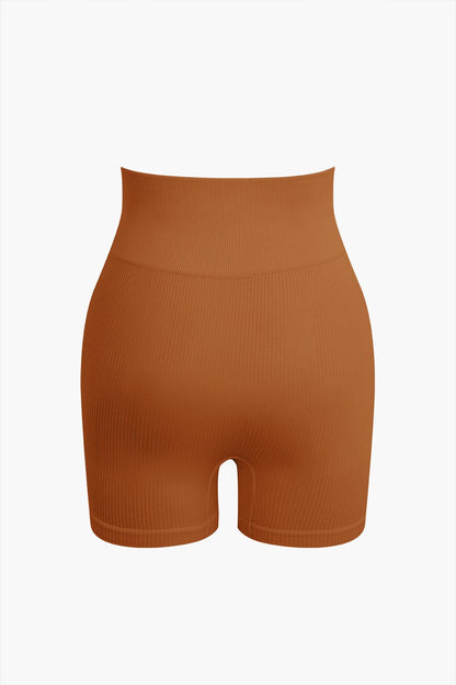 Damen Sport-Set Nahtloses Crop- Yoga-Shorts