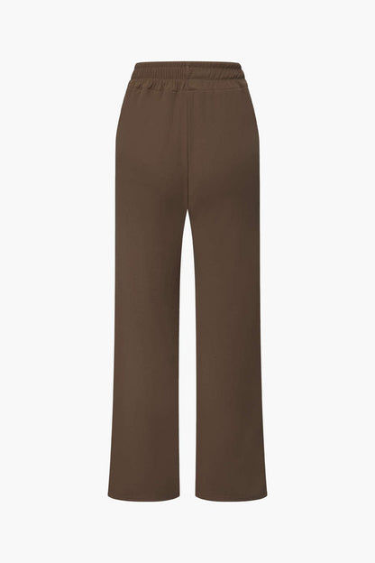 Damen Zweiteiler Asymmetrisch Weite Hosen Set