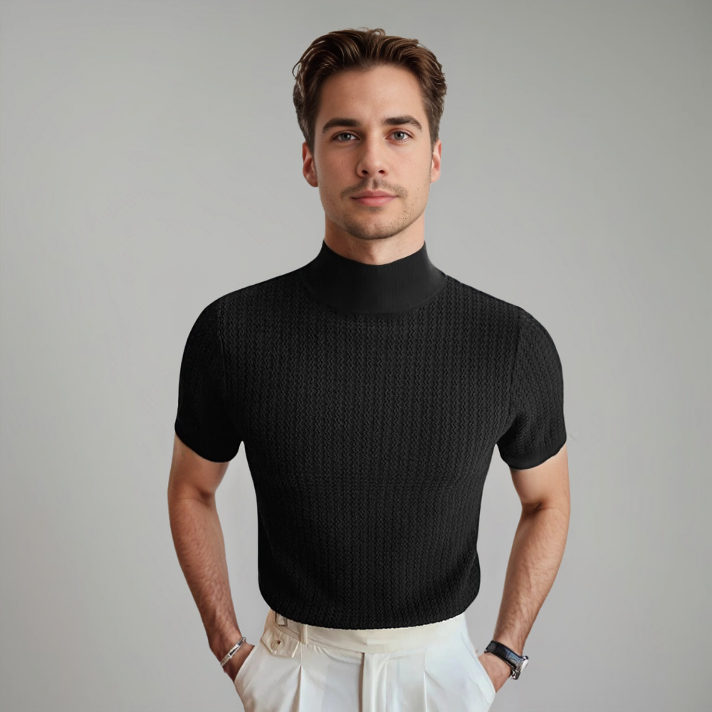 Herren Slim Fit Kurzarmshirt Modern Paolo