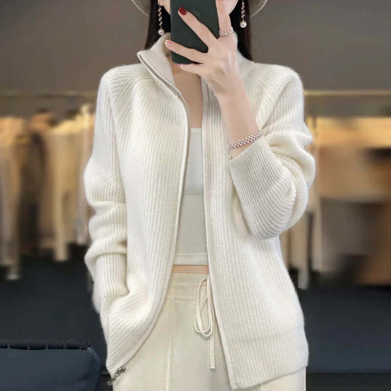 Damen Strickjacke Langarm Klassisch Elegante