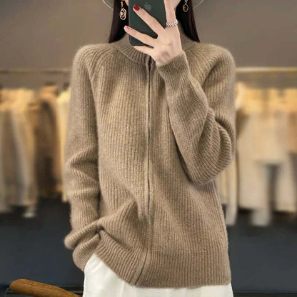 Damen Strickjacke Langarm Klassisch Elegante