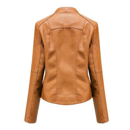 Damen Lederjacke Elegant Zeitlos