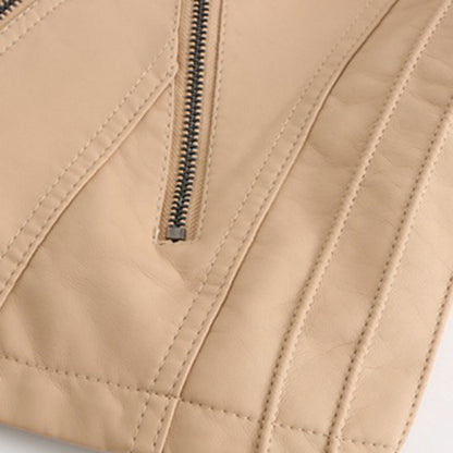 Damen Lederjacke Elegant Zeitlos
