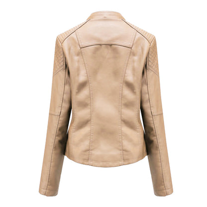 Damen Lederjacke Elegant Zeitlos