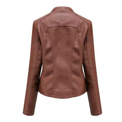 Damen Lederjacke Elegant Zeitlos