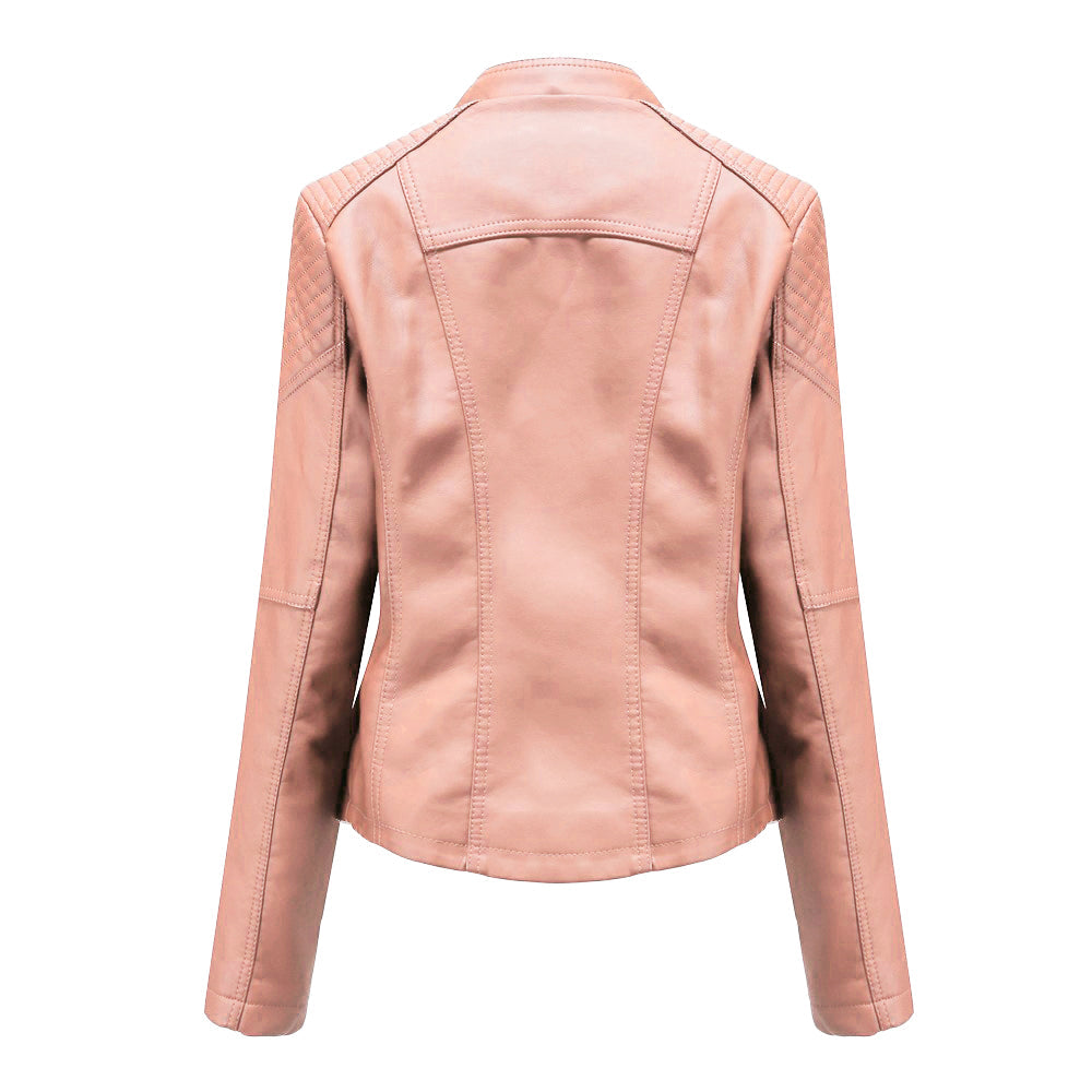 Damen Lederjacke Elegant Zeitlos