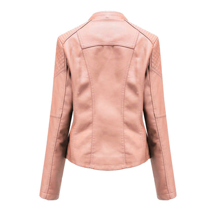 Damen Lederjacke Elegant Zeitlos