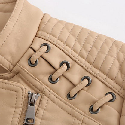 Damen Lederjacke Elegant Zeitlos
