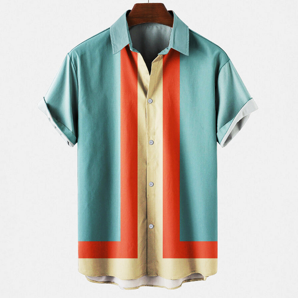 Herren Hemd Slim Fit Retro Stil