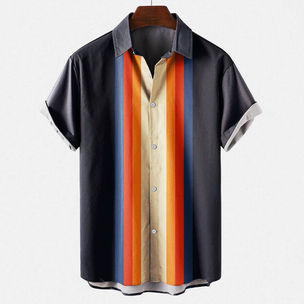 Herren Hemd Slim Fit Retro Stil