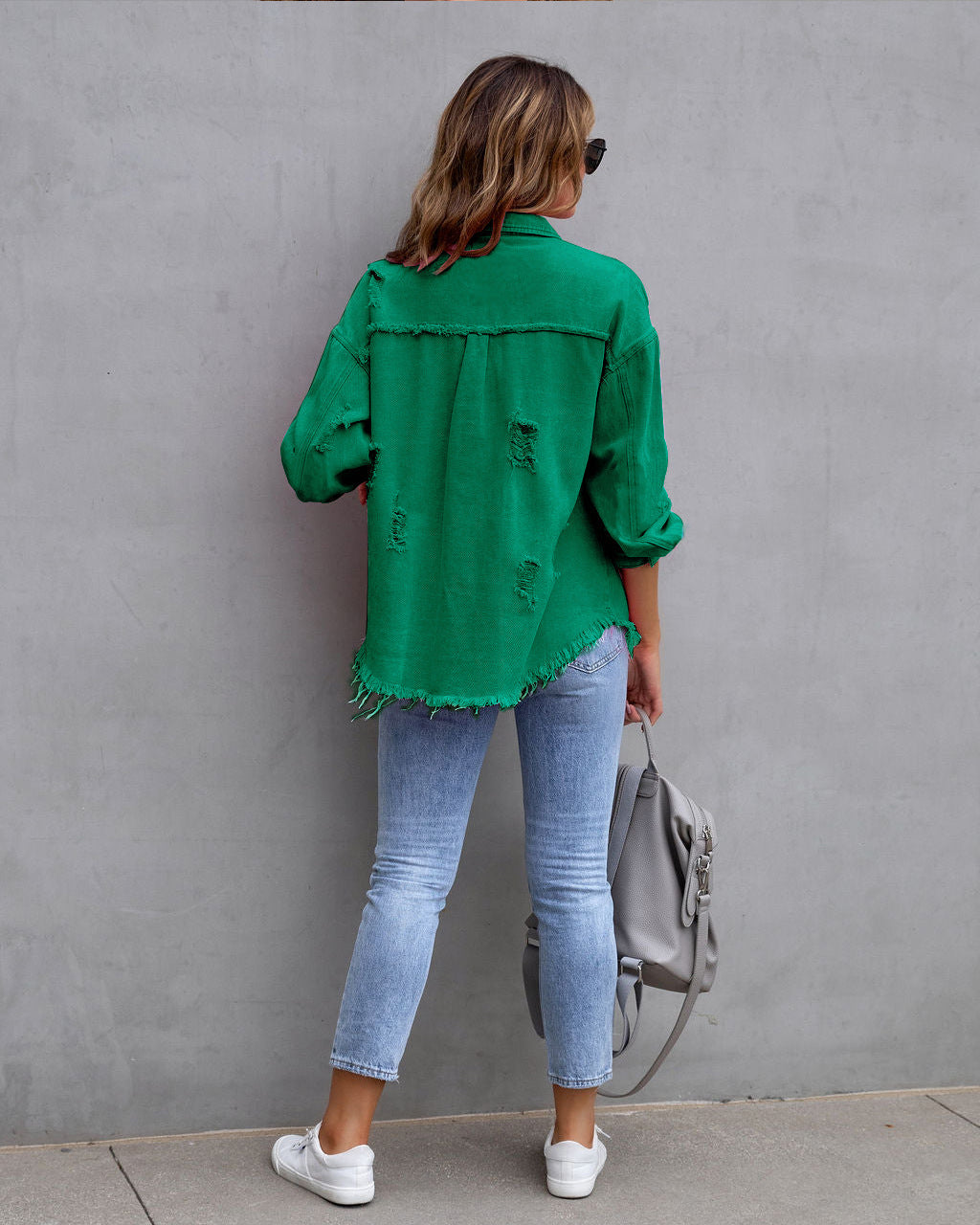 Damen Denimjacke Slim Fit Blau