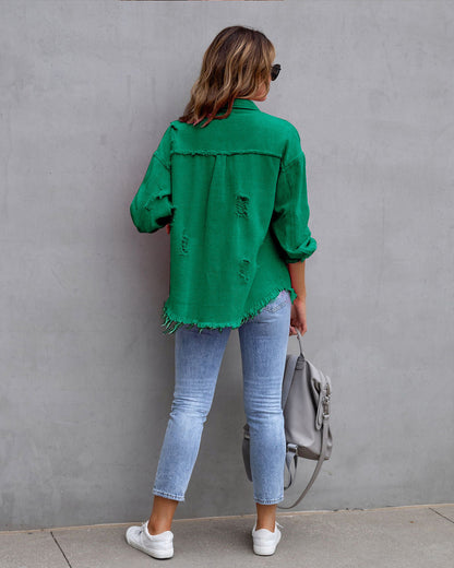 Damen Denimjacke Slim Fit Blau