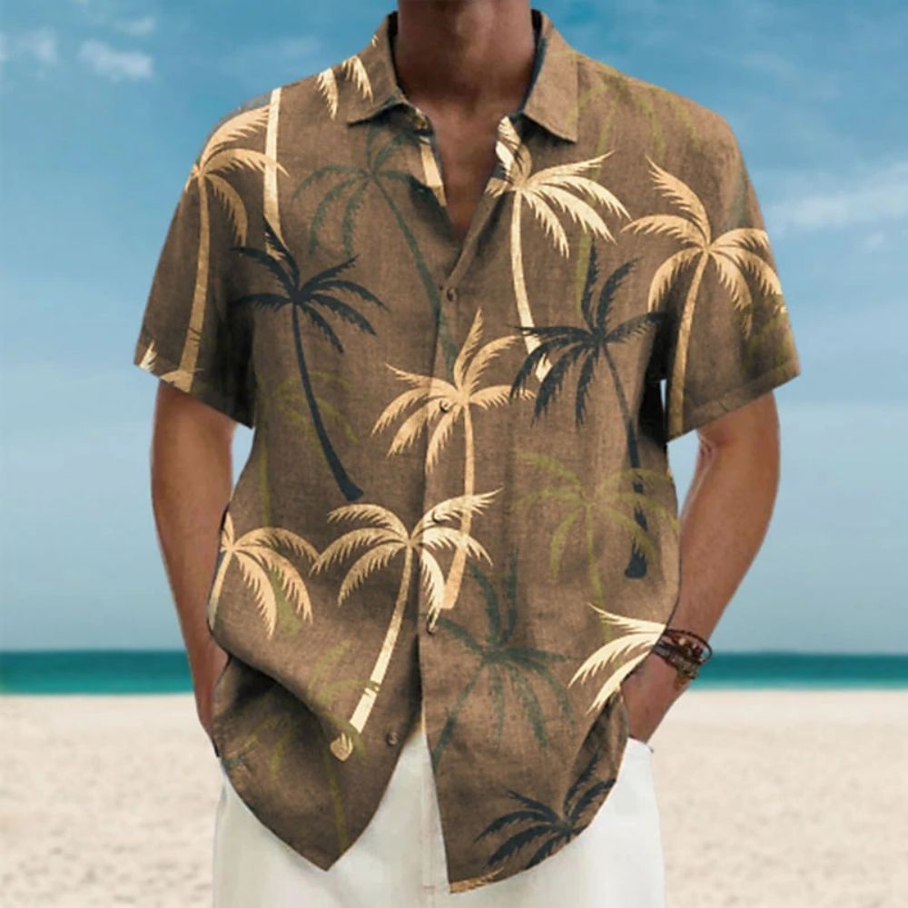 Herren Freizeithemd Modern Leinwandoptik - Norvielle