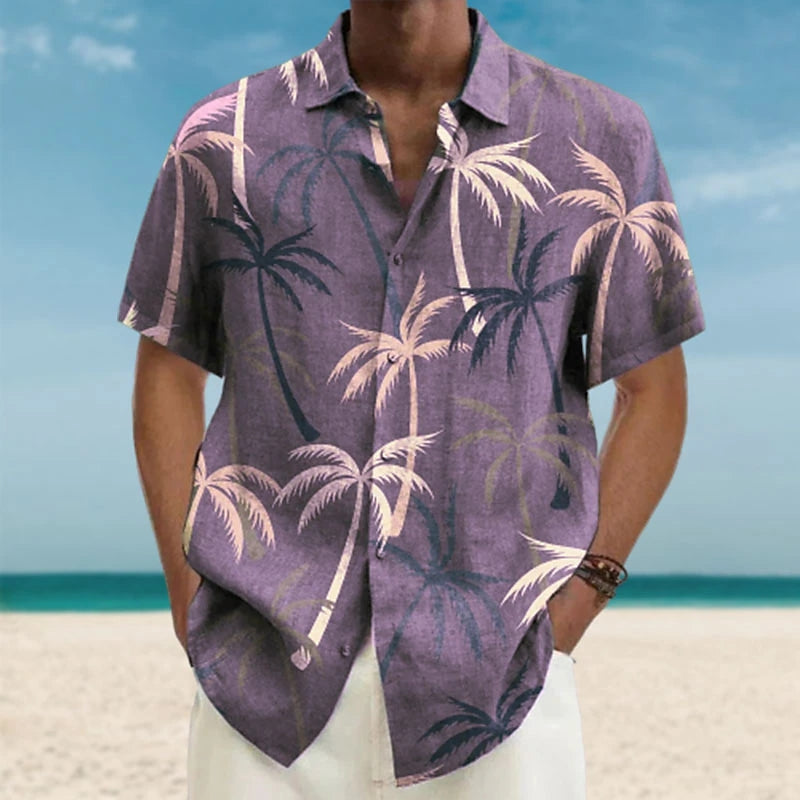 Herren Freizeithemd Modern Leinwandoptik