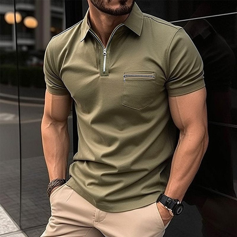 Herren Polo-Shirt Slim-Fit Elegant Weiß - Norvielle