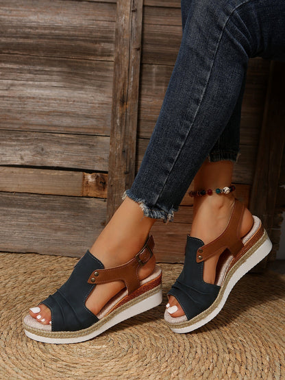 Damen Keilsandalen Komfortabel Sommer
