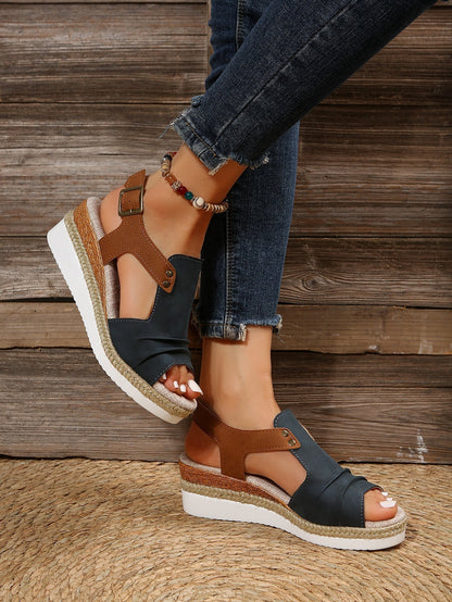 Damen Keilsandalen Komfortabel Sommer
