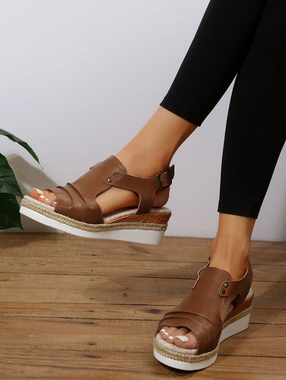 Damen Keilsandalen Komfortabel Sommer