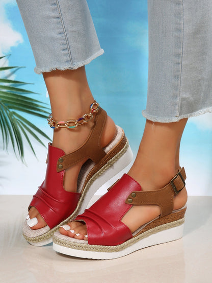 Damen Keilsandalen Komfortabel Sommer