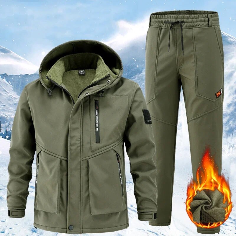 Herren Fleece Outdoor-Set Warm Funktionell - Norvielle