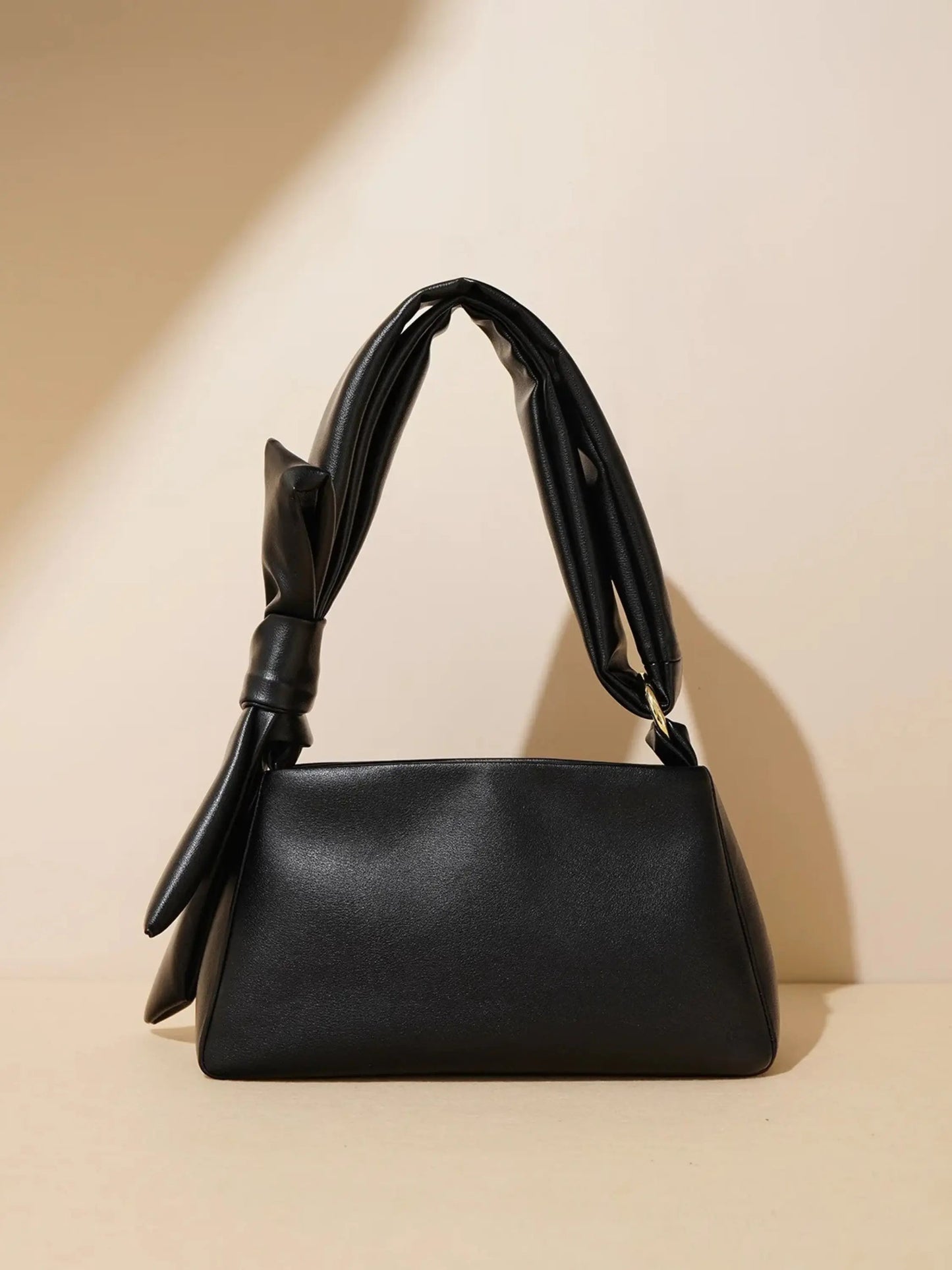 Leder Umhängetasche Elegant Minimalistisch Mit Knotengriff