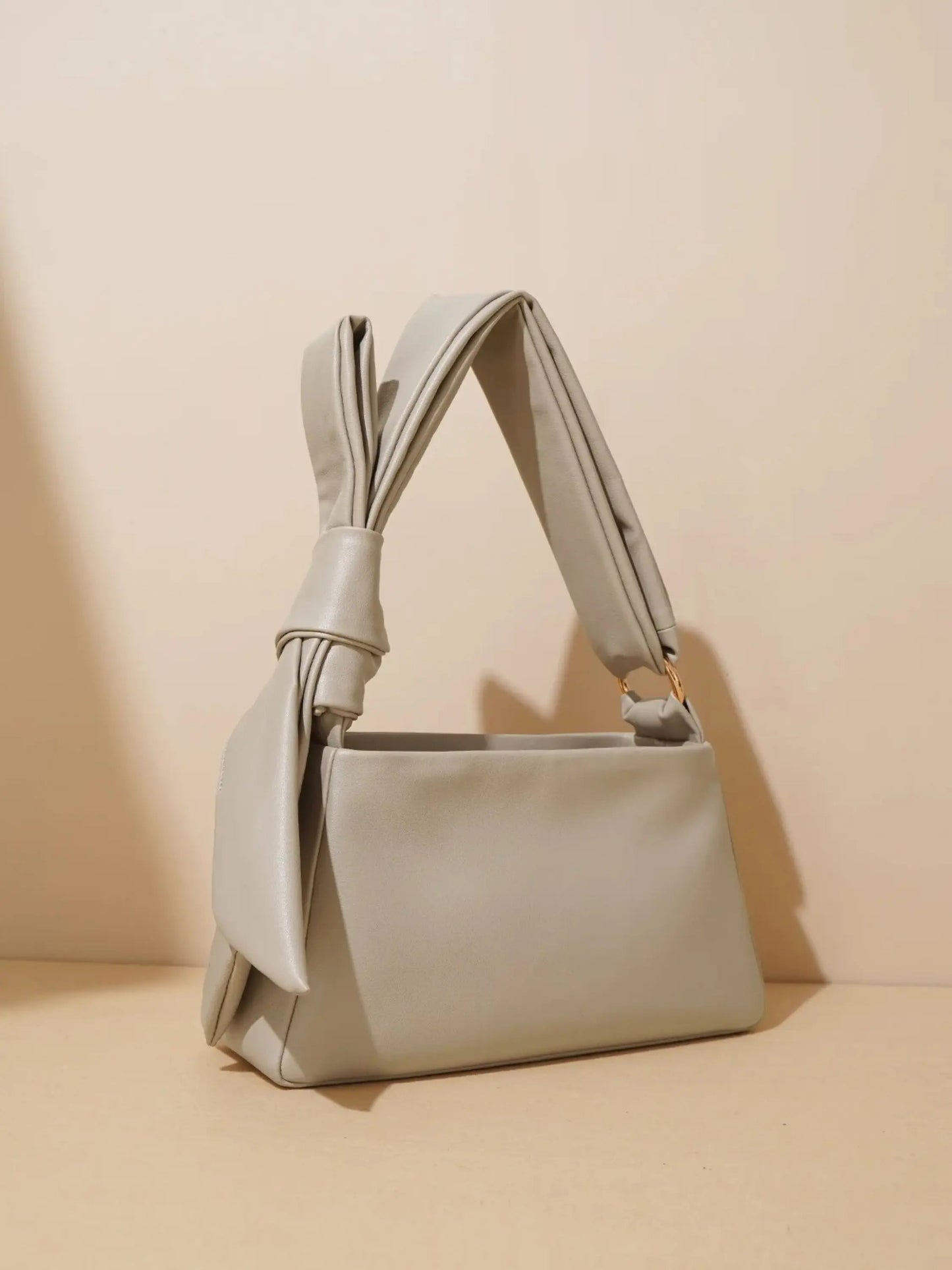 Leder Umhängetasche Elegant Minimalistisch Mit Knotengriff