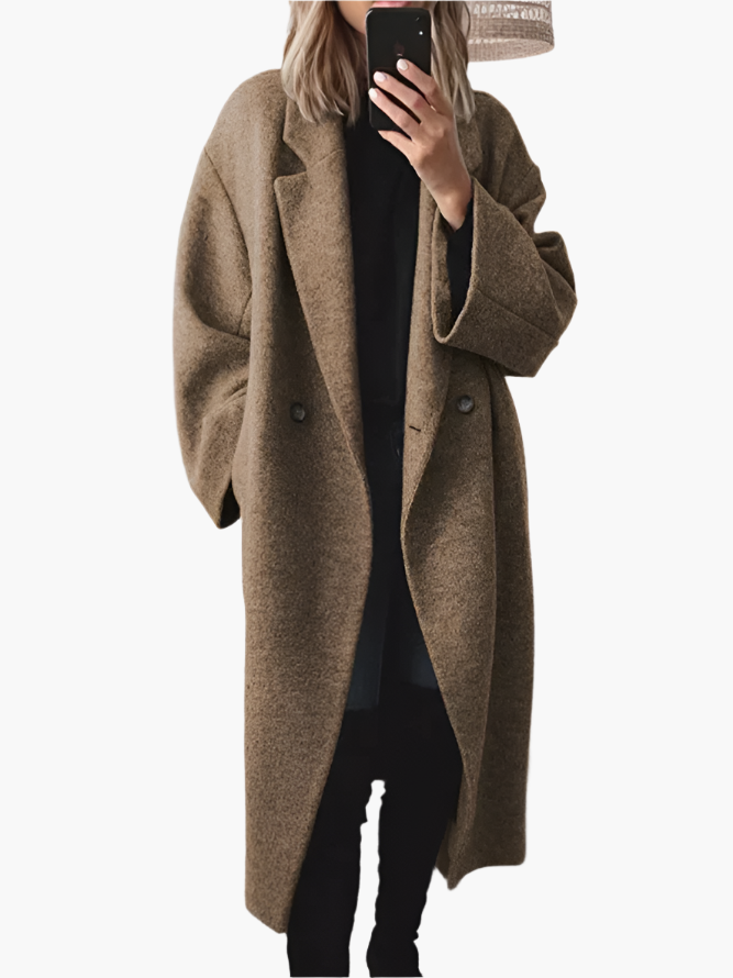 Damen Mantel Elegantes Design Loose Fit