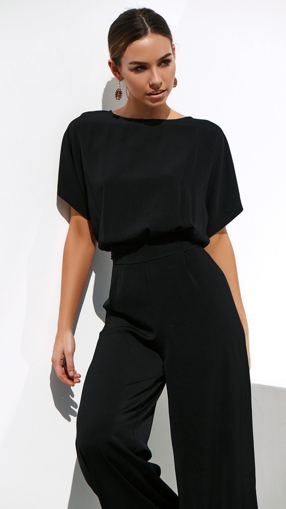 Damen Jumpsuit Weites Bein Berliner Chic
