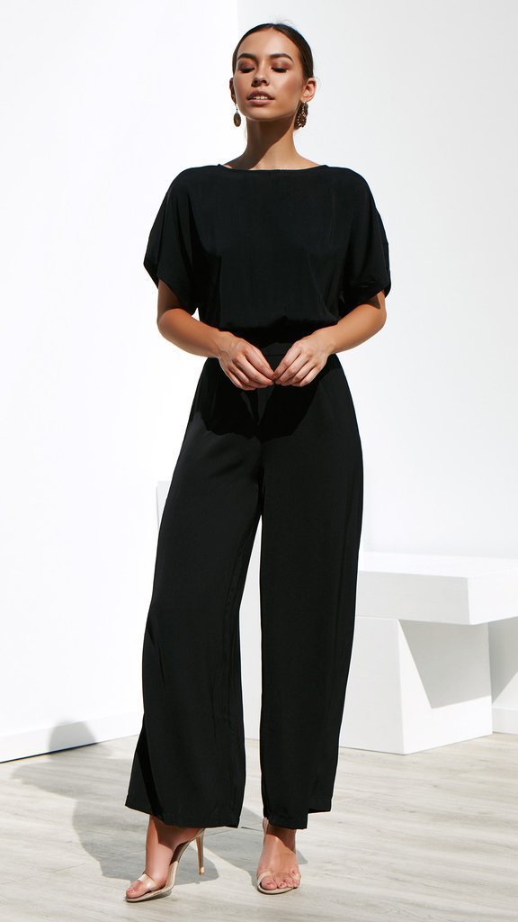 Damen Jumpsuit Weites Bein Berliner Chic