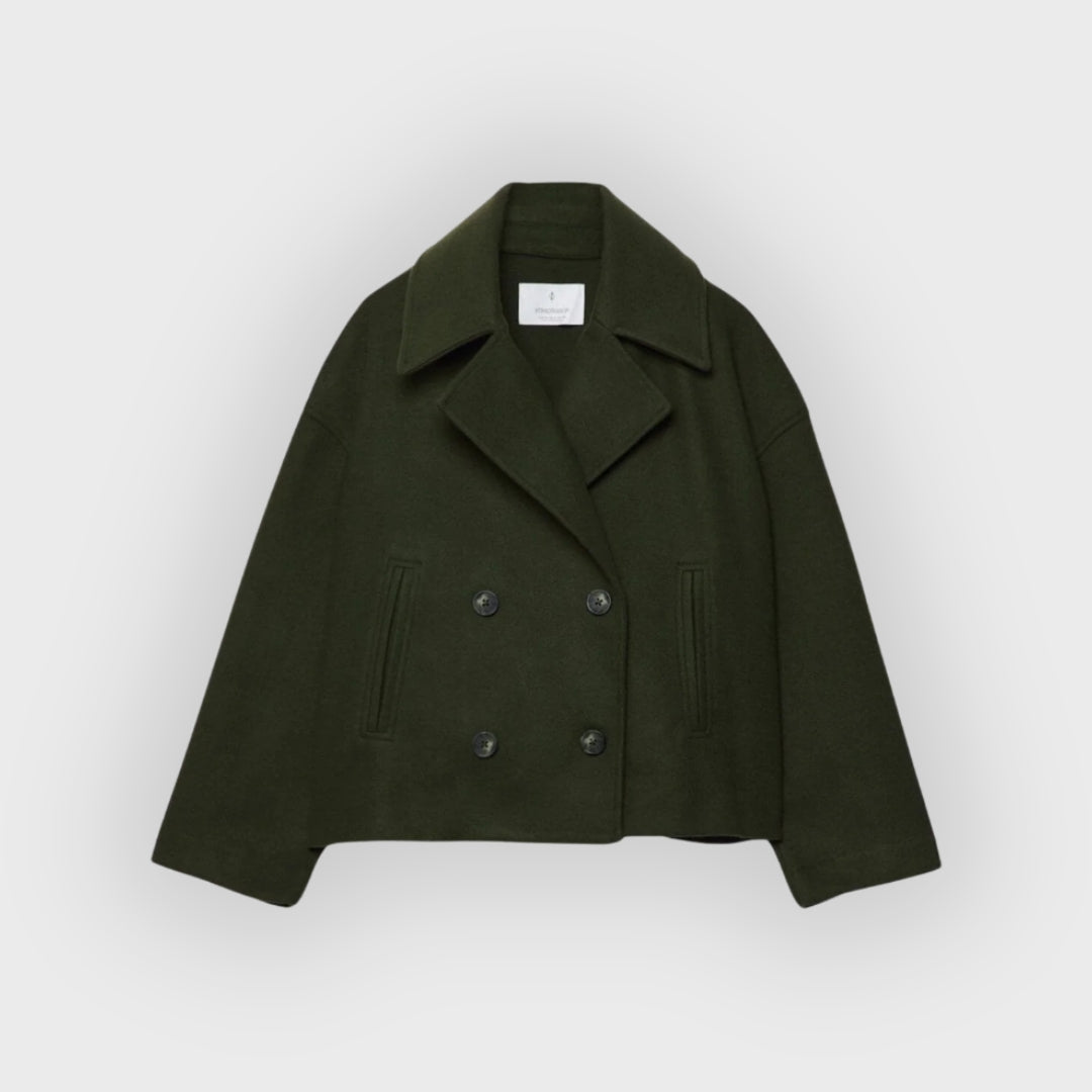 Damen Lederjacke Doppelreihig Modern