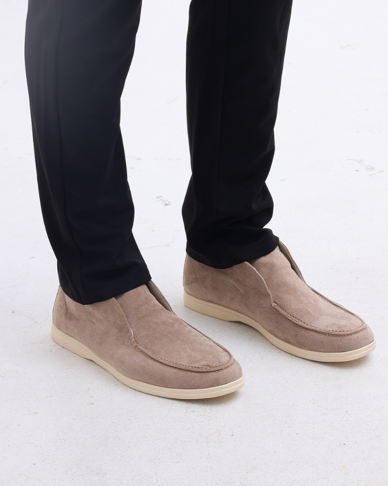 Herren Halbschuh Braun Leder Elegant Business Schuhe