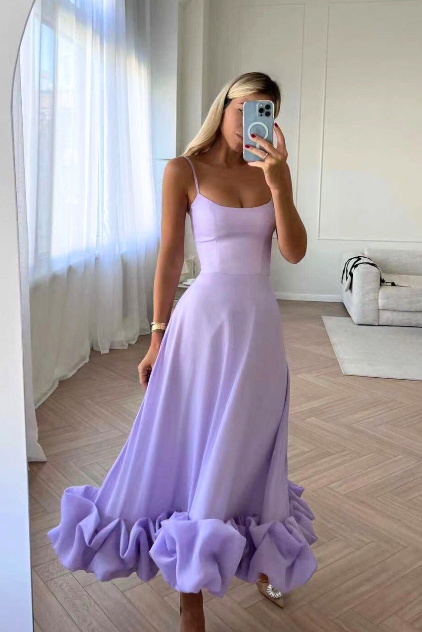 Damenkleid Hochzeitsgast Rüschen Elegant