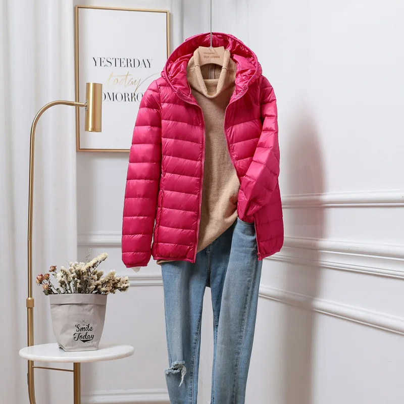 Damen Winterjacke Mit Kapuze Reißverschluss Warm