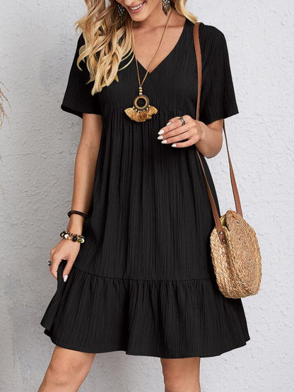 Damen Freizeitkleid Locker Sitzend Bequem