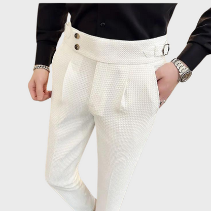 Herrenhose Kariert Hochtailliert Komfort