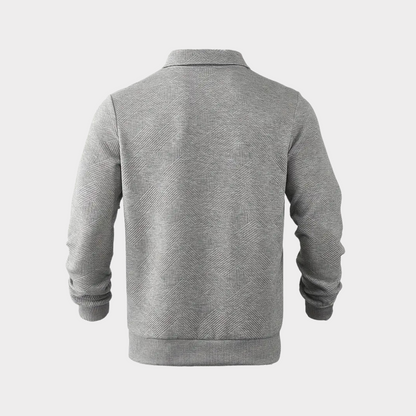 Herren Pullover Halb-Reißverschluss Bequem Freizeit