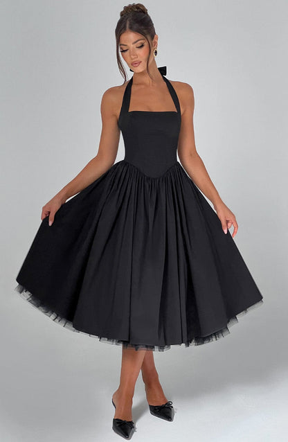 Damen Hochzeitsgästekleid Midi Elegant