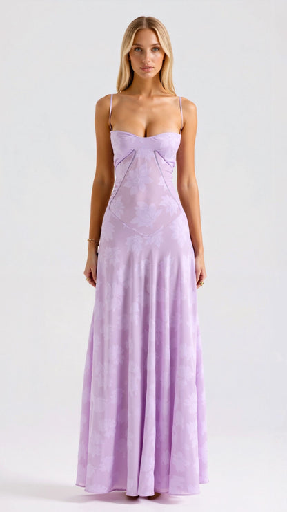 Damen Hochzeitsgastkleid Elegantes Maxikleid Lang