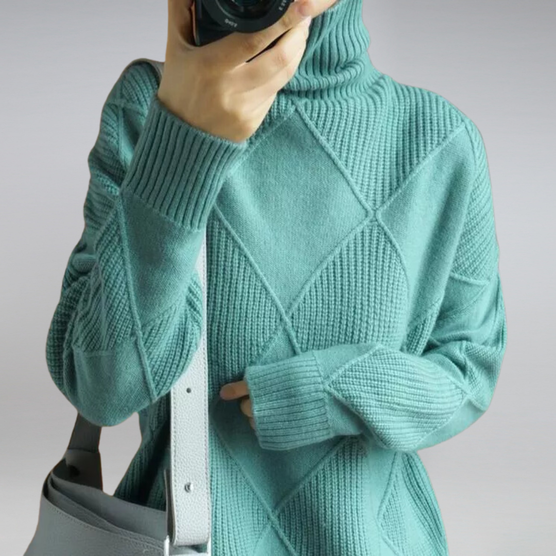 Damen Rollkragenpullover Kaschmir Weich Soft
