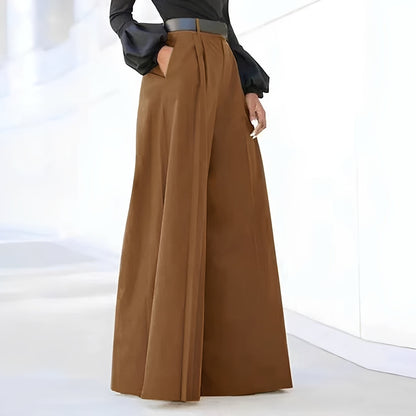 Damen Schlaghose Weit Bequem Elegant