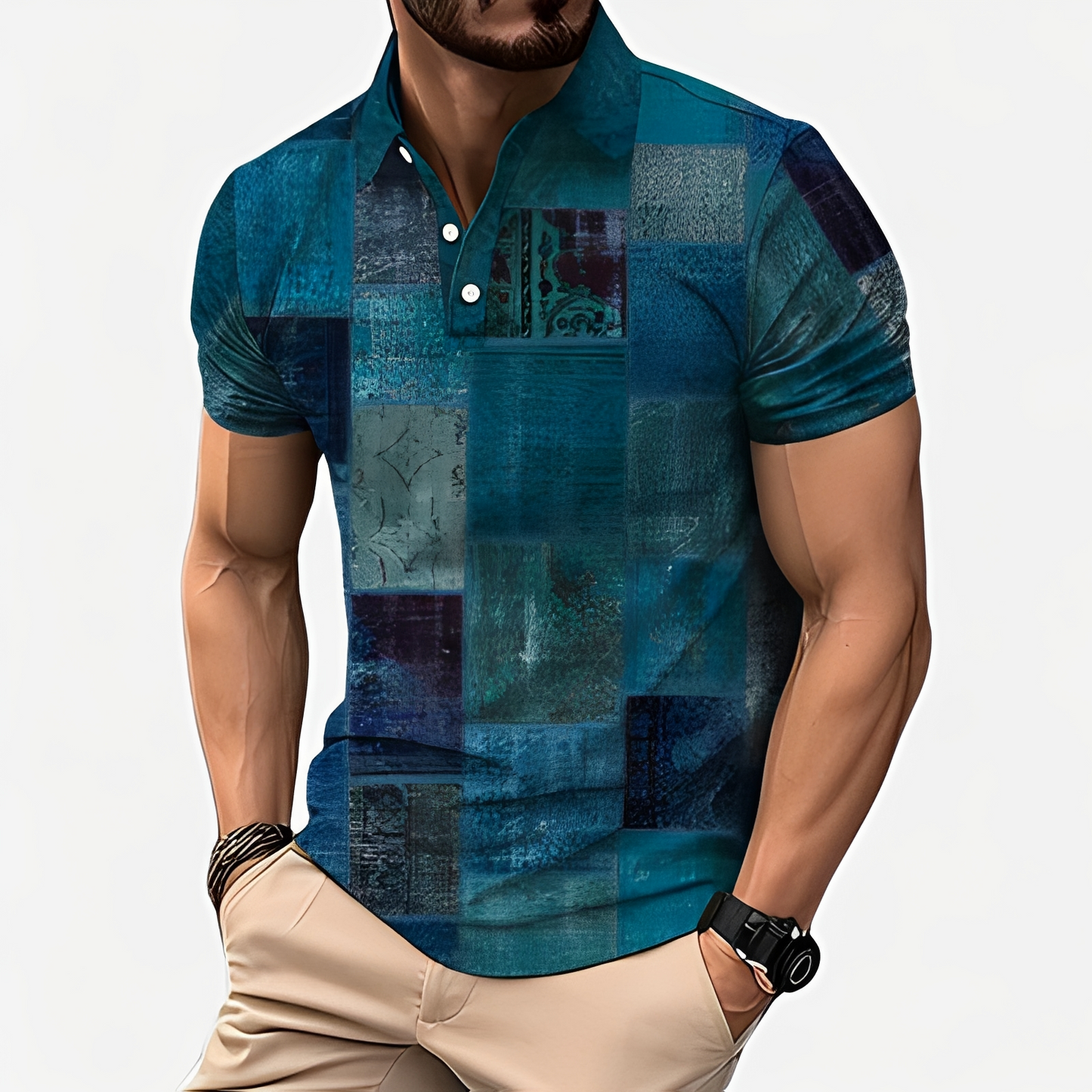 Herren T-Shirts Slim Fit Stilvoll Modern