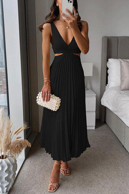 Elegantes Frauen Abendkleid Plissiert