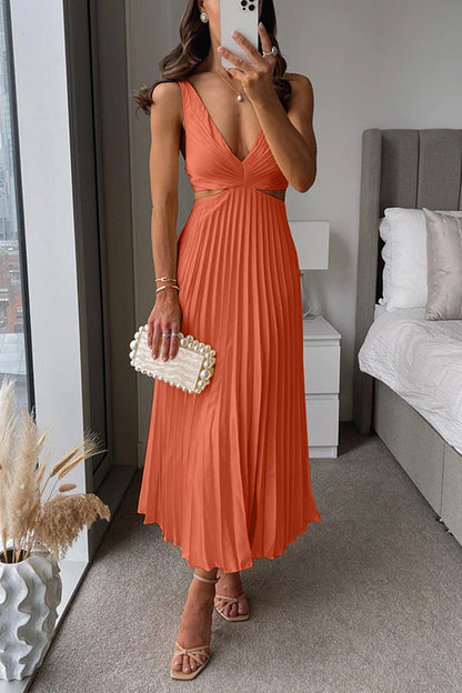 Elegantes Frauen Abendkleid Plissiert