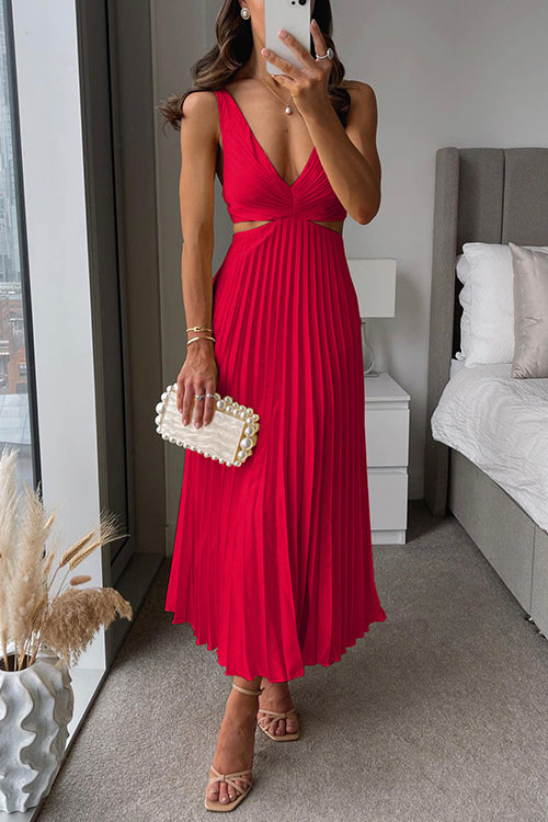 Elegantes Frauen Abendkleid Plissiert