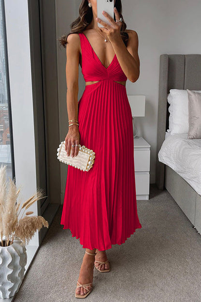 Elegantes Frauen Abendkleid Plissiert