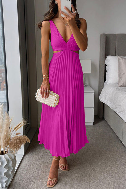 Elegantes Frauen Abendkleid Plissiert