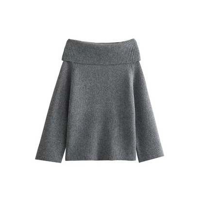 Damen Off-Shoulder-Pullover Elegantes Design Schulterfrei - Norvielle